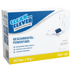 CLEAN and CLEVER PRO125 Geschirr-Powertabs10in1