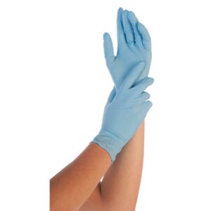 Latex Medizinische Schutzhandschuhe Blau