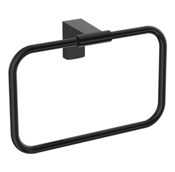 Schwarzer luxuriöser quadratischer Handtuchhalter